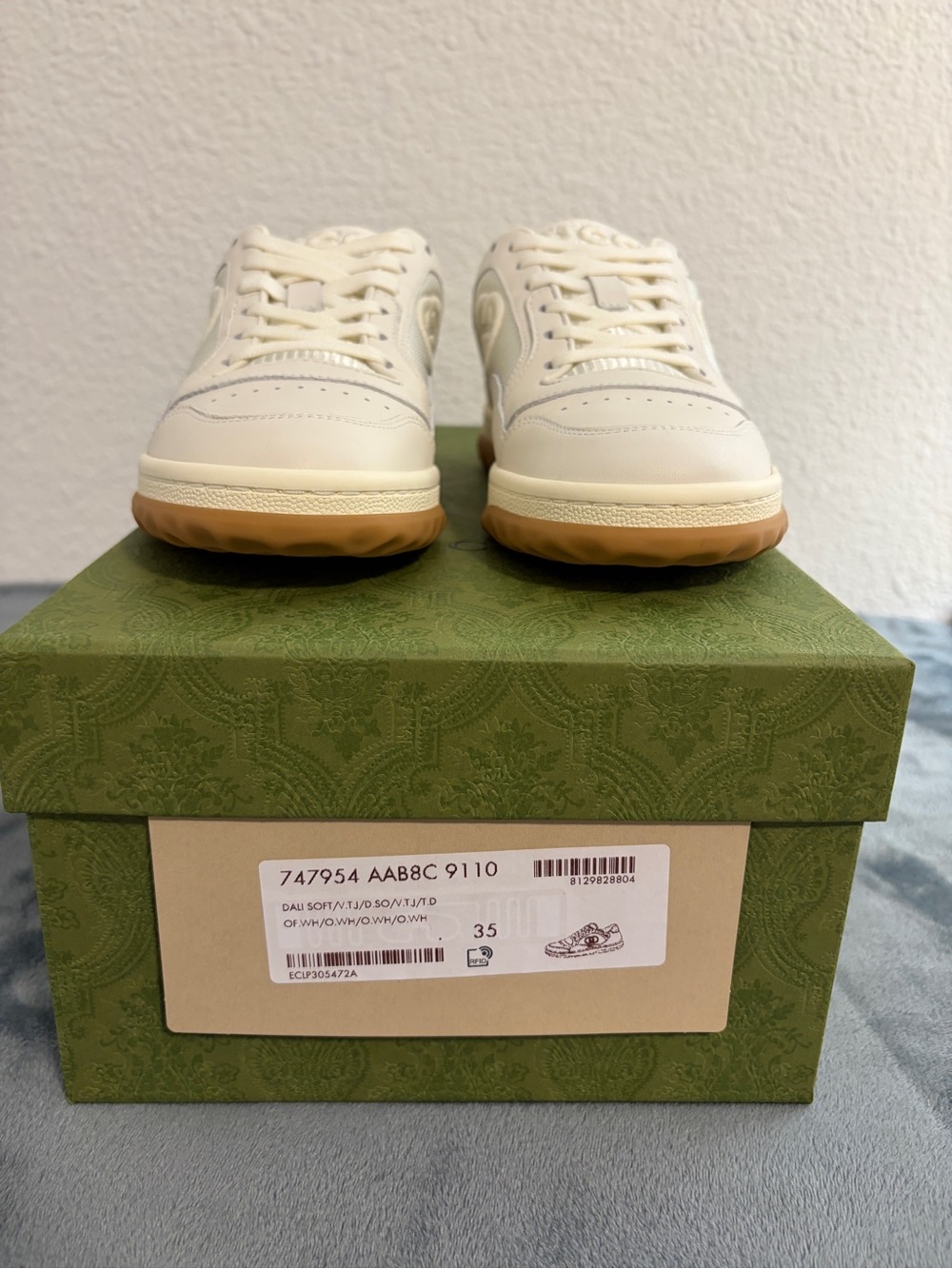 Brand New Women’s Gucci MAC80 Embroidered Sneakers ‘White Gum’ Sz 35 (US 5) - Picture 9 of 9